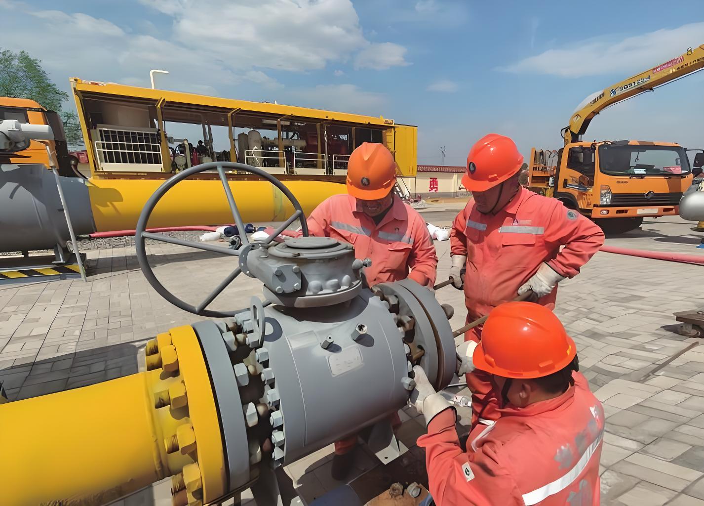 Long-Distance Pipelines with Ball valve